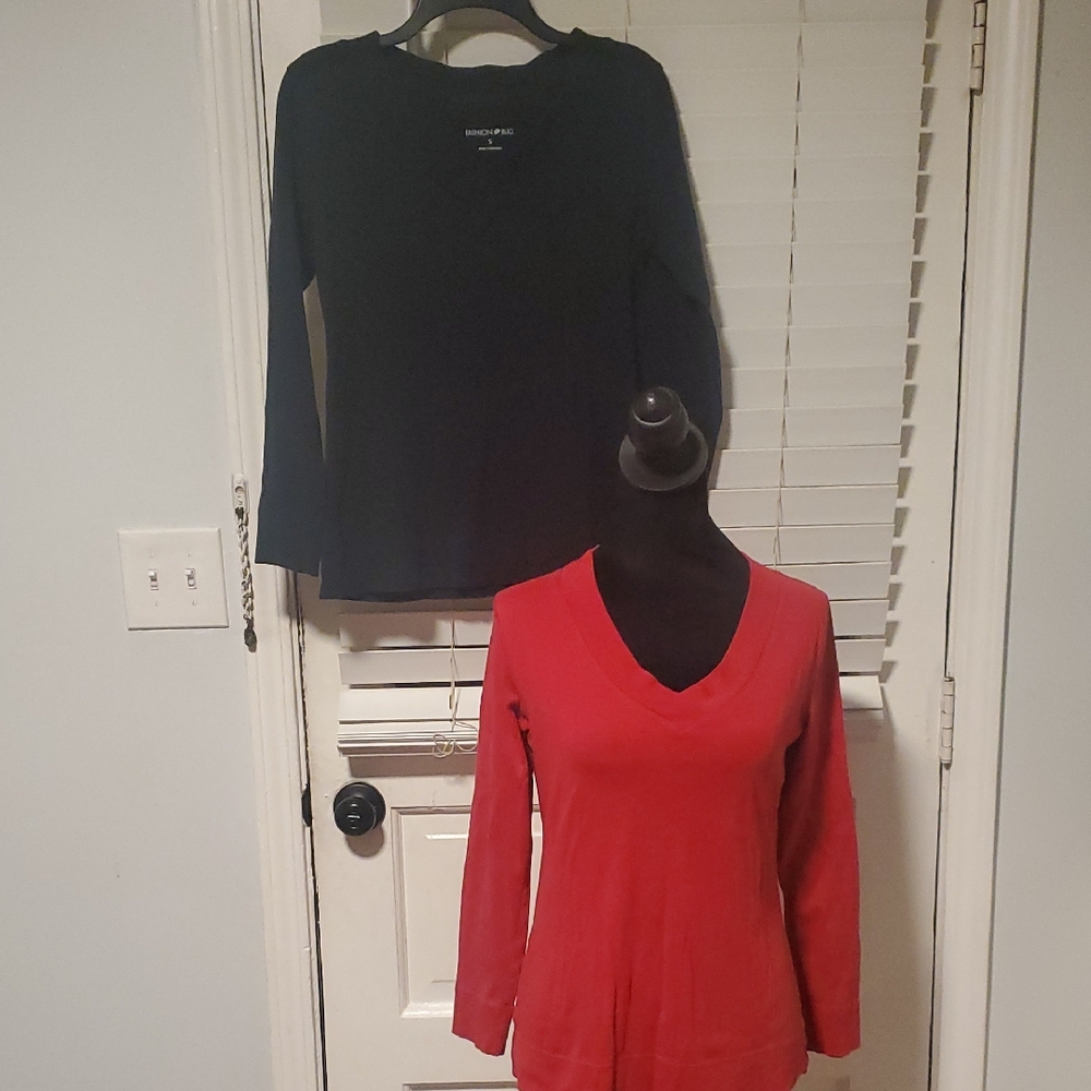 Fashion Bug Bundle Of 6 Assorted Color Long Sleeve Tops